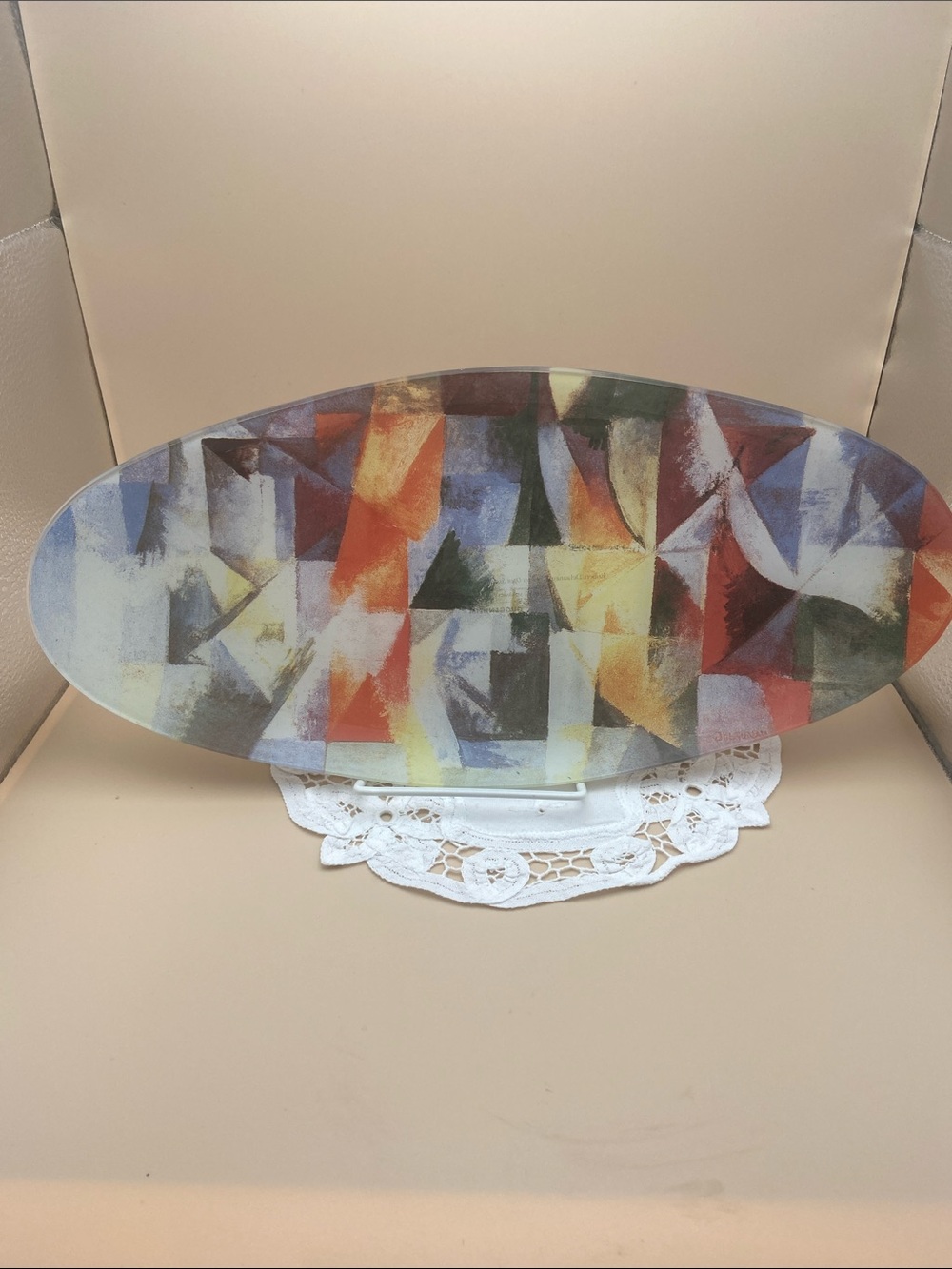 Robert Delaunay oval console bowl."Windows Open Simultaneously" - Picture 7 of 8